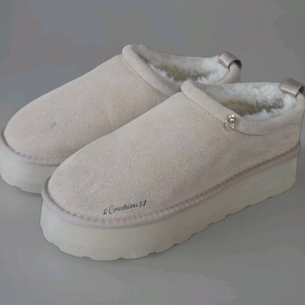 FaithClogs Women's EU 42 US 11.5 Lightweight 2 Corinthians 5:7 Clogs JL3 Beige